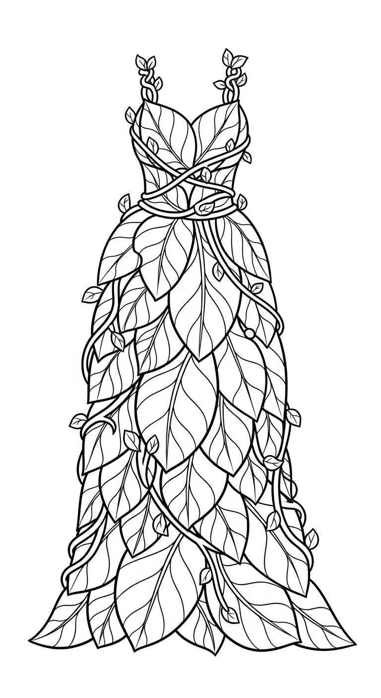 tải hình tô màu Váy miễn phí