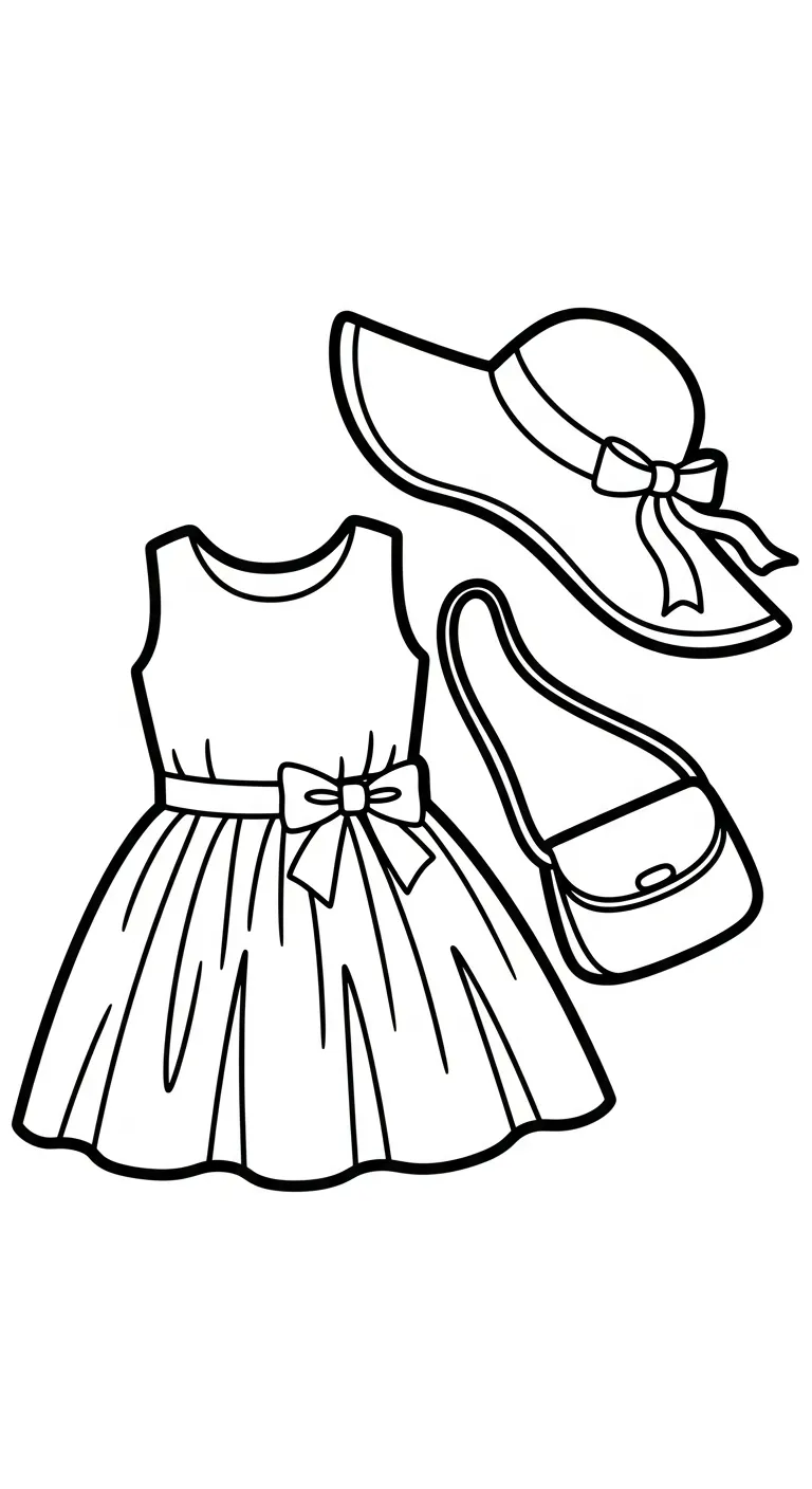 tải hình tô màu Váy cho bé 4 tuổi 1
