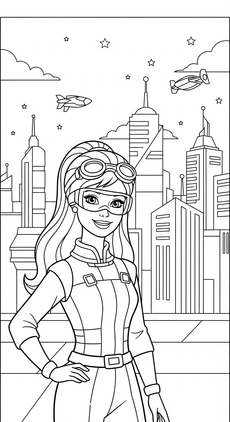 tải hình tô màu Barbie cho bé 4 tuổi