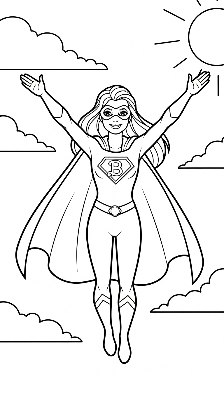 hình tô màu Barbie cho bé 8 tuổi