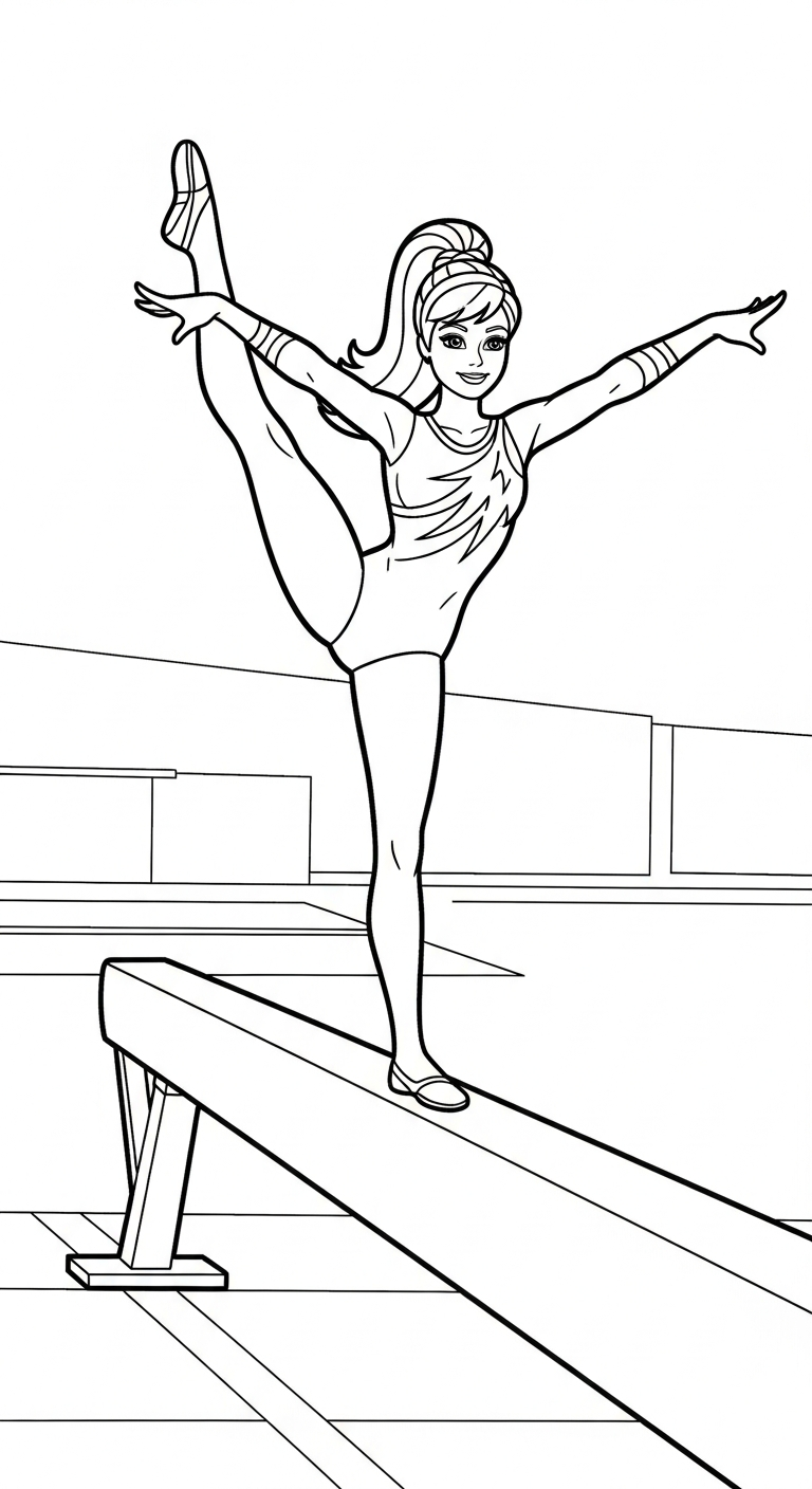 tranh tô màu Barbie cho bé