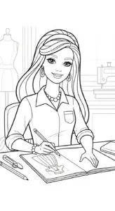 tranh tô màu Barbie cho bé 5 tuổi