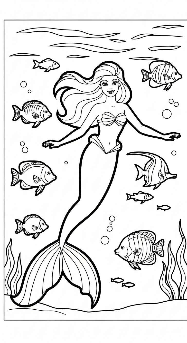 tải hình tô màu Barbie cho bé 8 tuổi 1