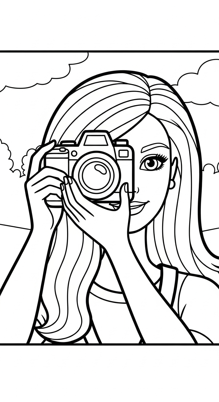 tranh tô màu Barbie cho bé 6 tuổi