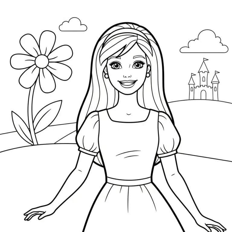 Tranh tô màu Barbie