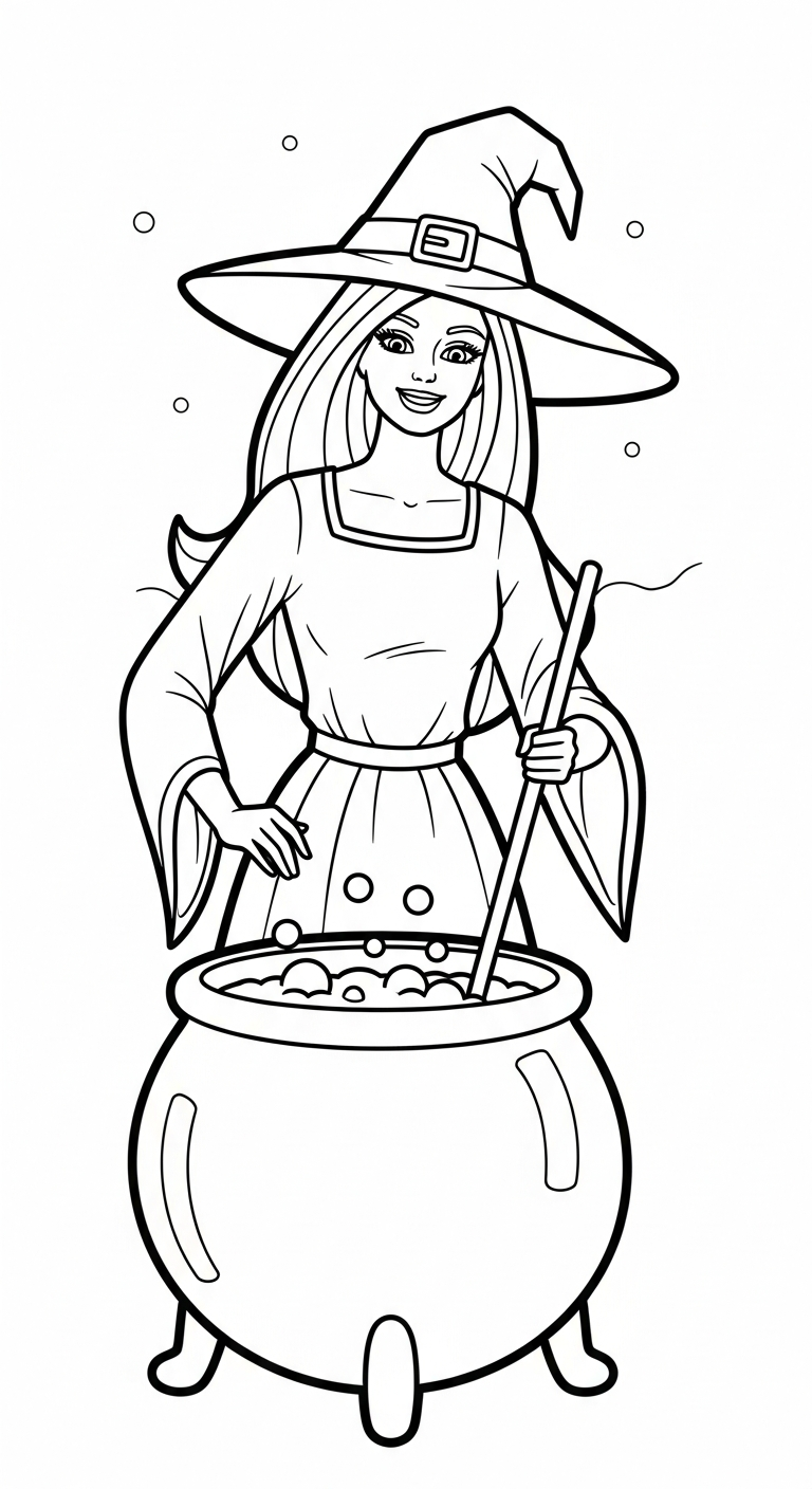 tranh tô màu Barbie cho bé 8 tuổi miễn phí