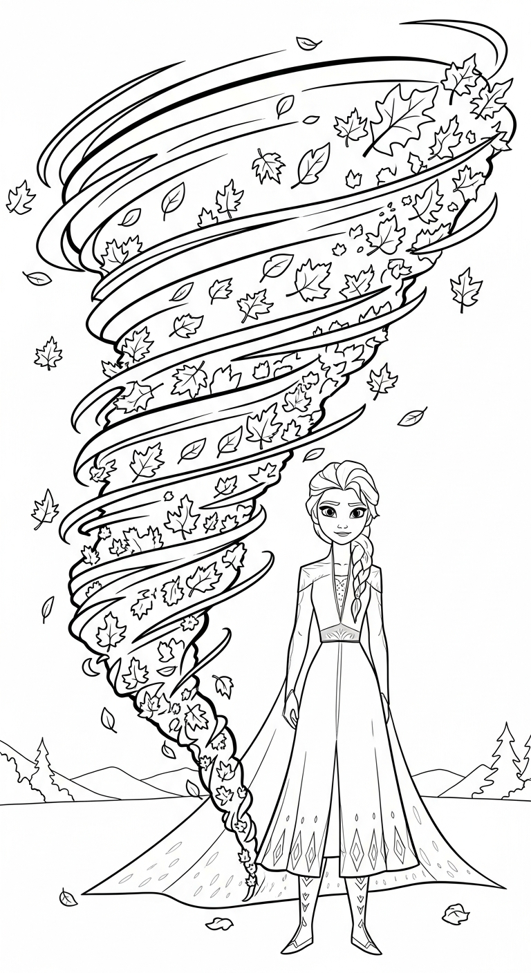 in hình tô màu Elsa cho bé 8 tuổi