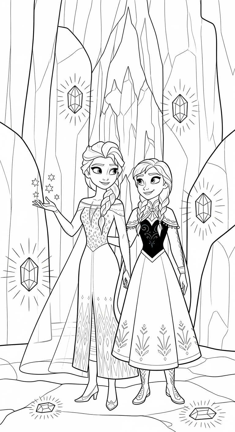 hình tô màu Elsa cho bé 3 tuổi miễn phí