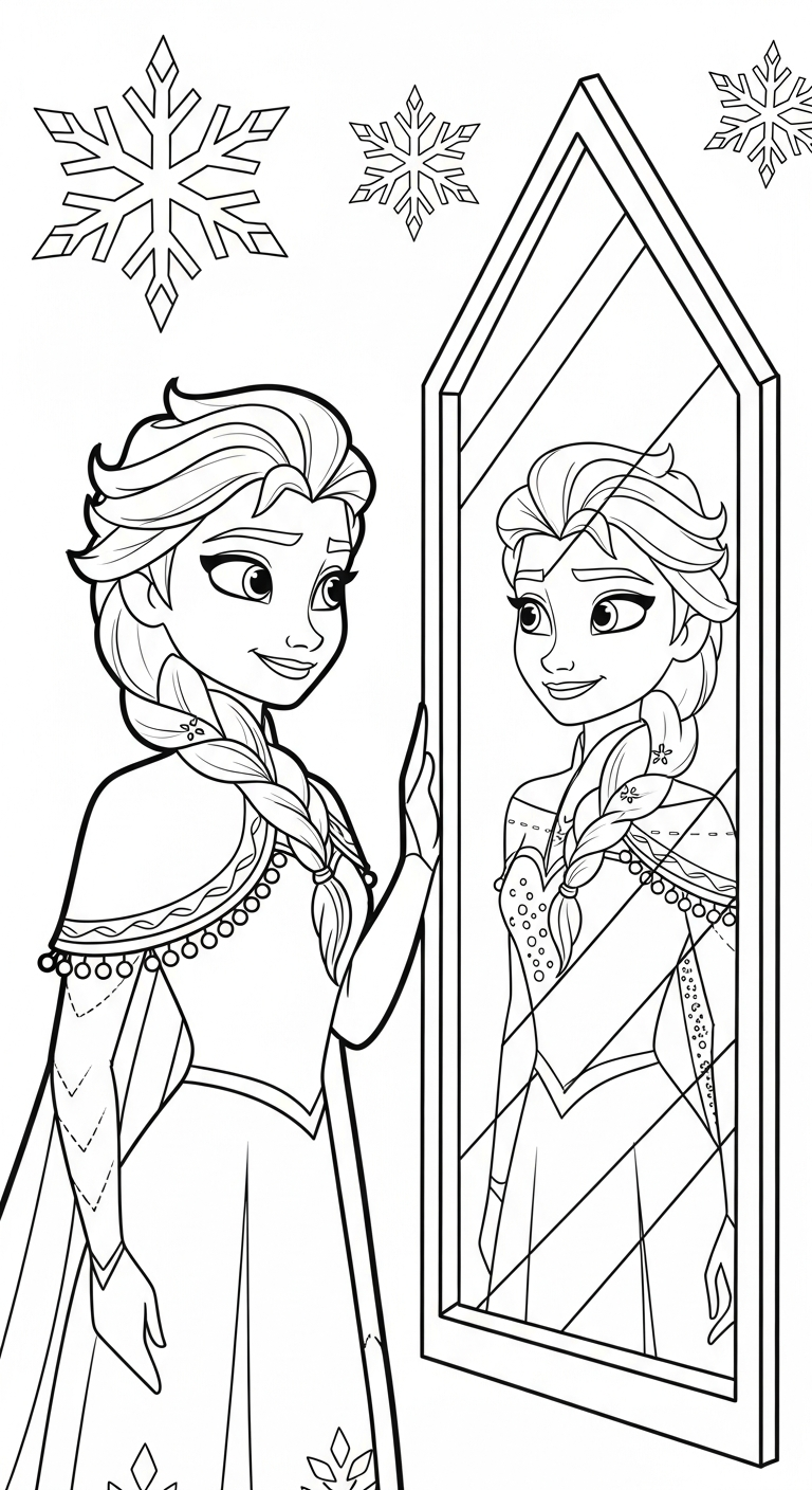 tải file tranh tô màu Elsa