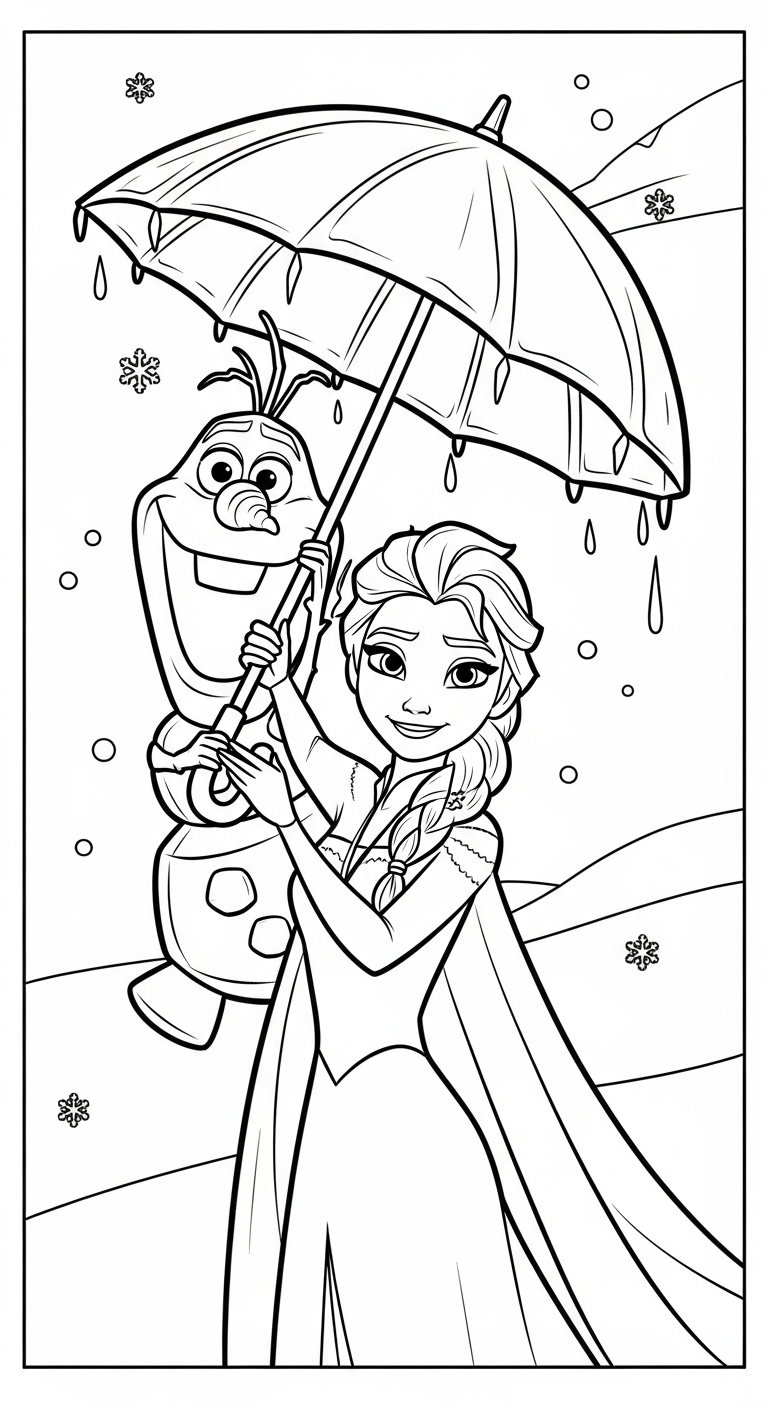 tranh tô màu Elsa cho bé mới nhất