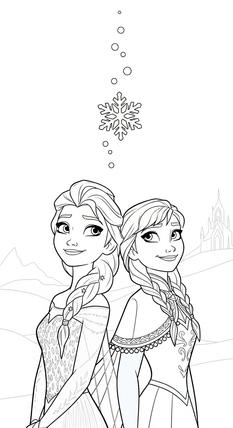 in tranh tô màu Elsa miễn phí 1