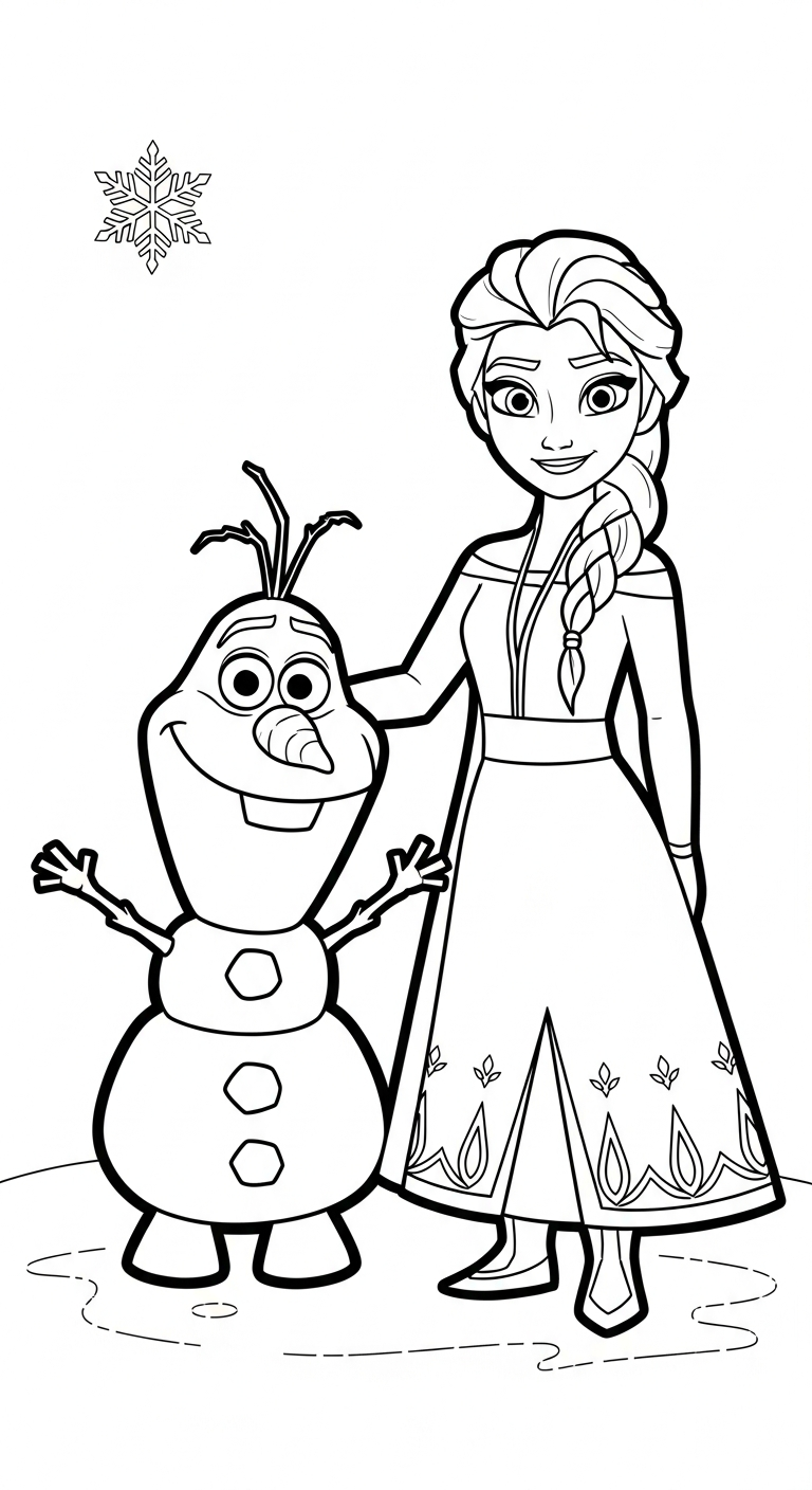 tranh tô màu Elsa cho bé mới nhất 1