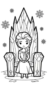 hình tô màu Elsa pdf