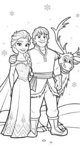 hình tô màu Elsa rõ nét