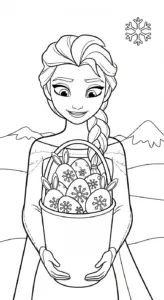 hình tô màu Elsa in ngay