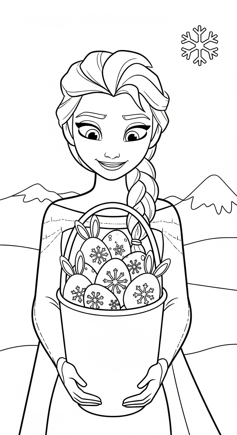 hình tô màu Elsa in ngay