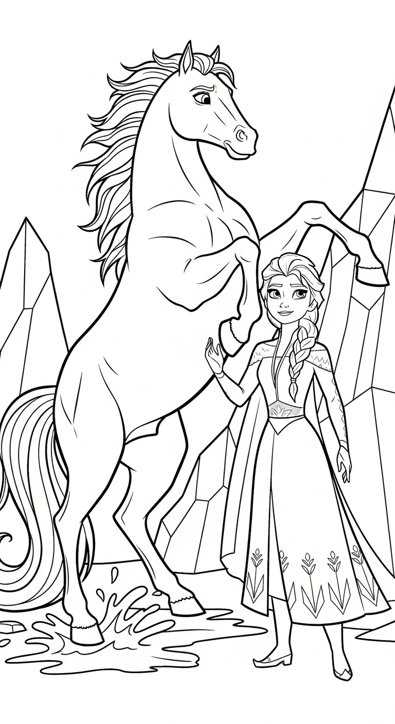 tải tranh tô màu Elsa cho bé 6 tuổi 1