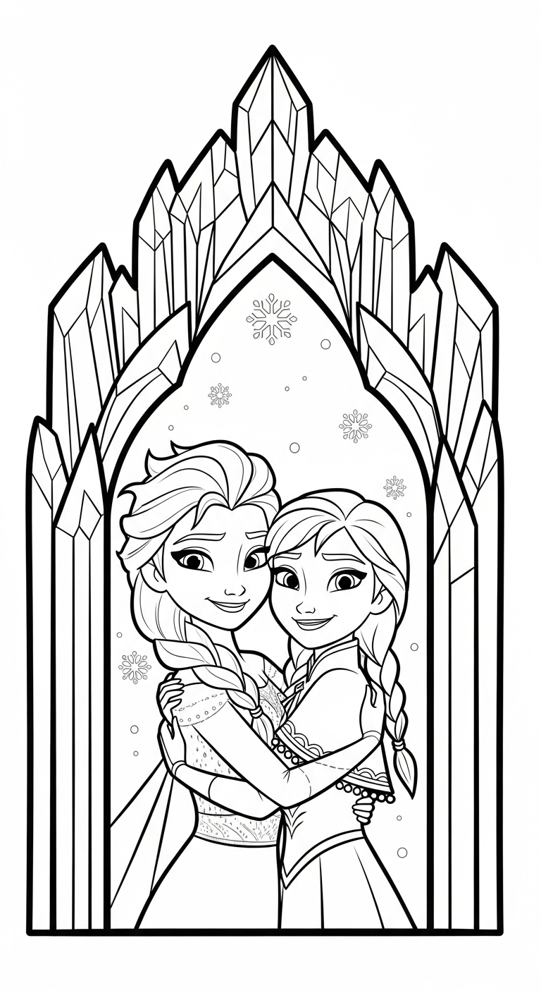 tranh tô màu Elsa cho bé mới nhất 2