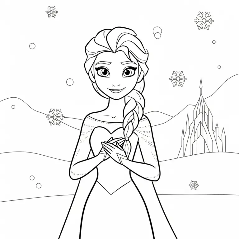 Tranh tô màu Elsa