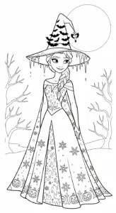 tải tranh tô màu Elsa cho bé