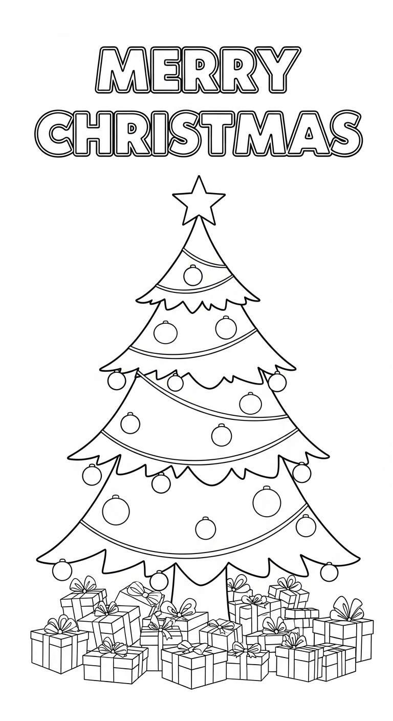 in hình tô màu Giáng Sinh cho bé 8 tuổi 1