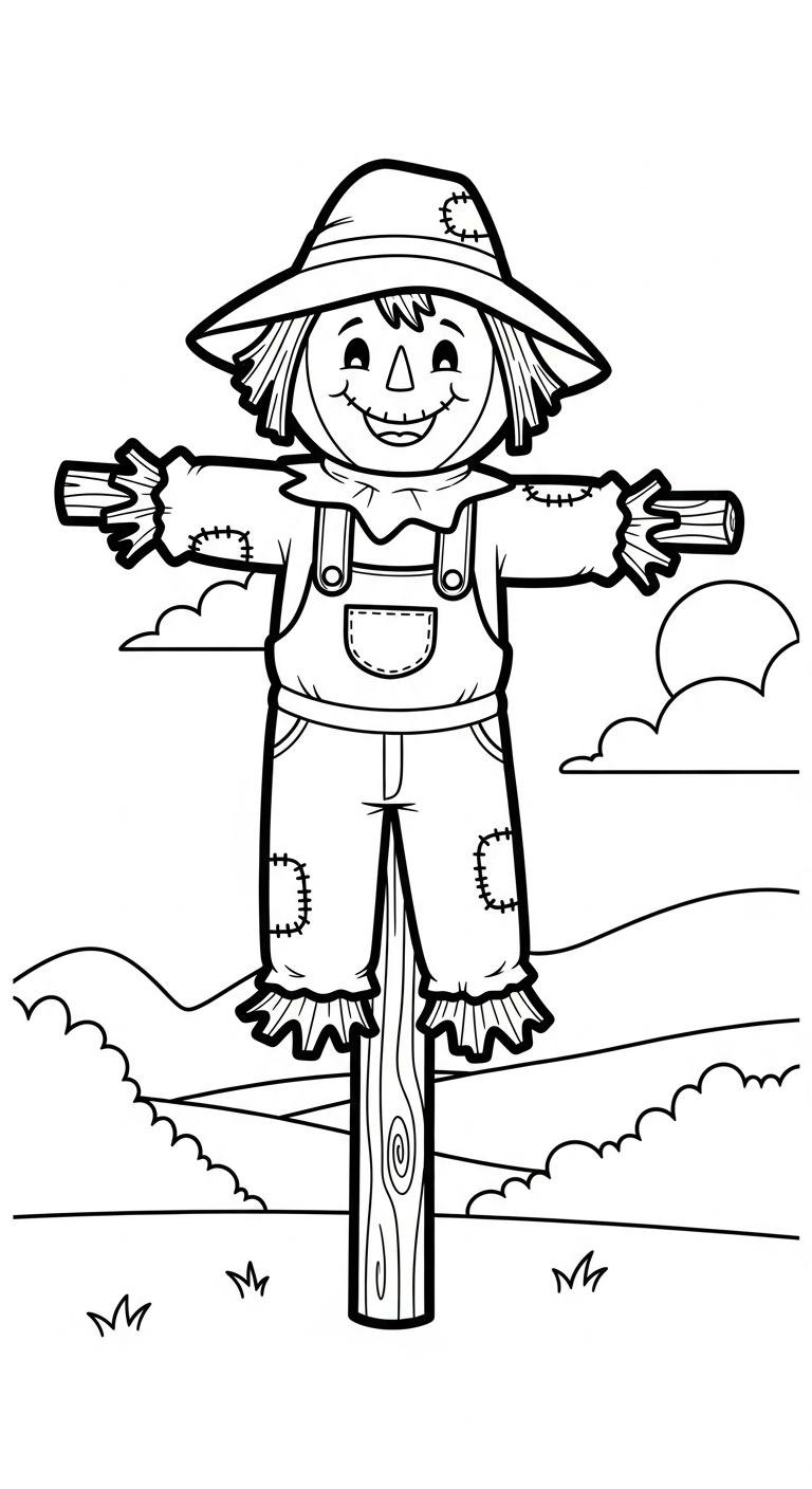 in hình tô màu Halloween khổ A4