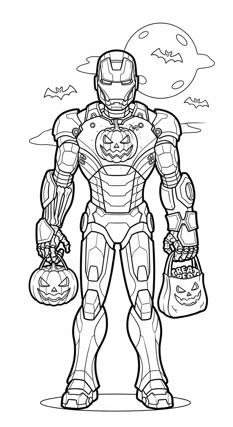 tải tranh tô màu Halloween cho bé miễn phí