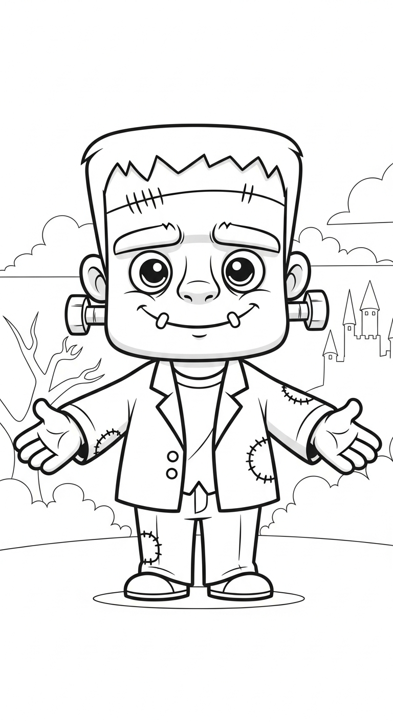 tranh tô màu Halloween cho bé