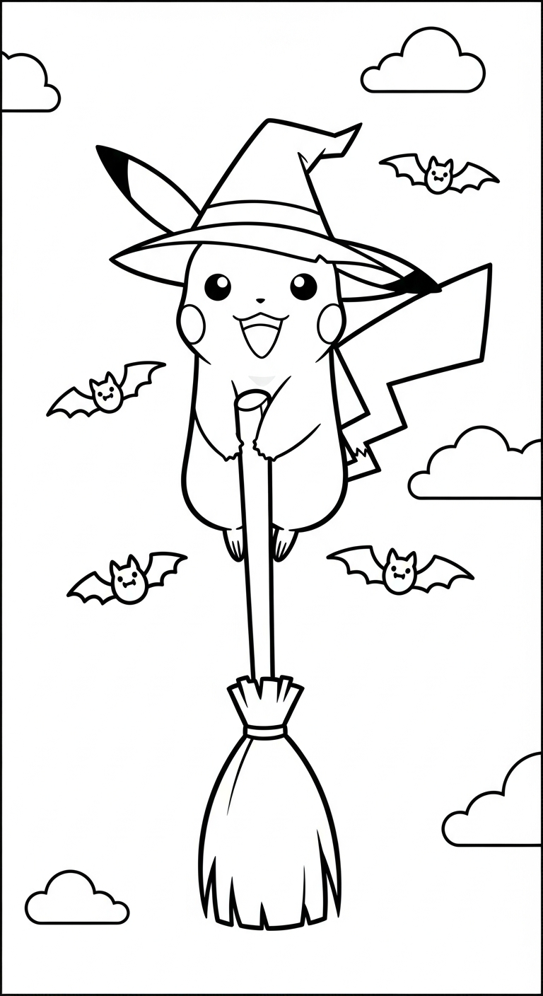 hình tô màu Halloween cho trẻ em
