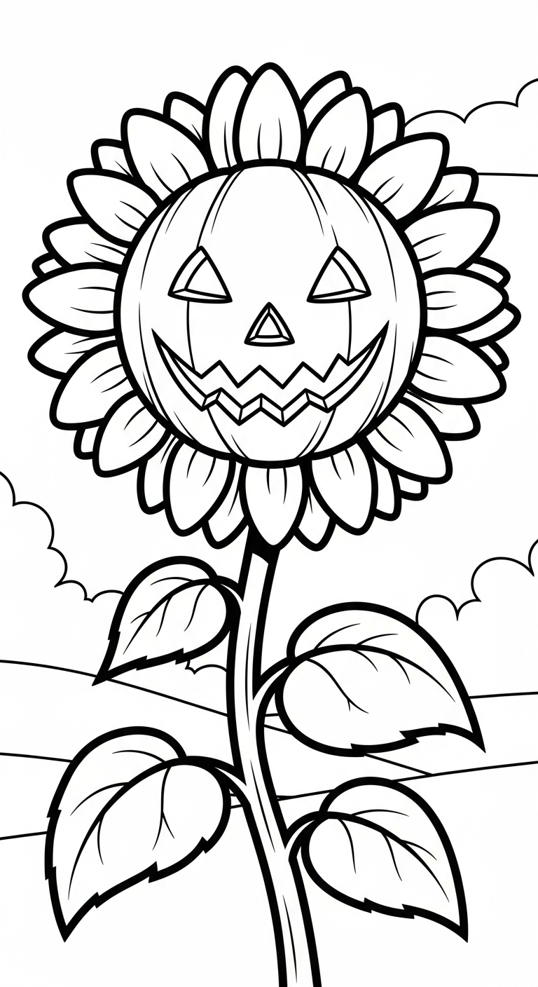 hình tô màu Halloween cho bé 8 tuổi