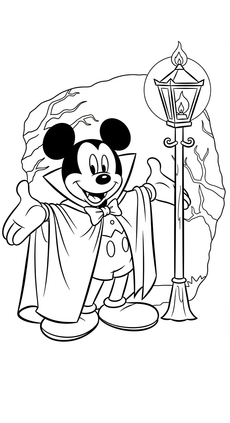 tranh tô màu Halloween in ngay