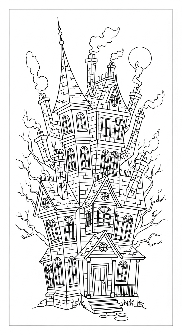 tải hình tô màu Halloween cho bé 2