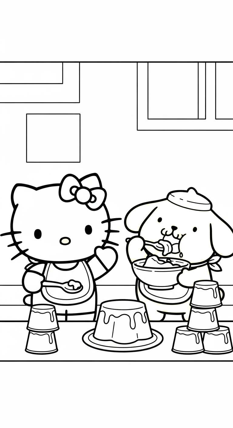 hình tô màu Hello Kitty pdf