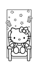 tranh tô màu Hello Kitty cho bé mới nhất