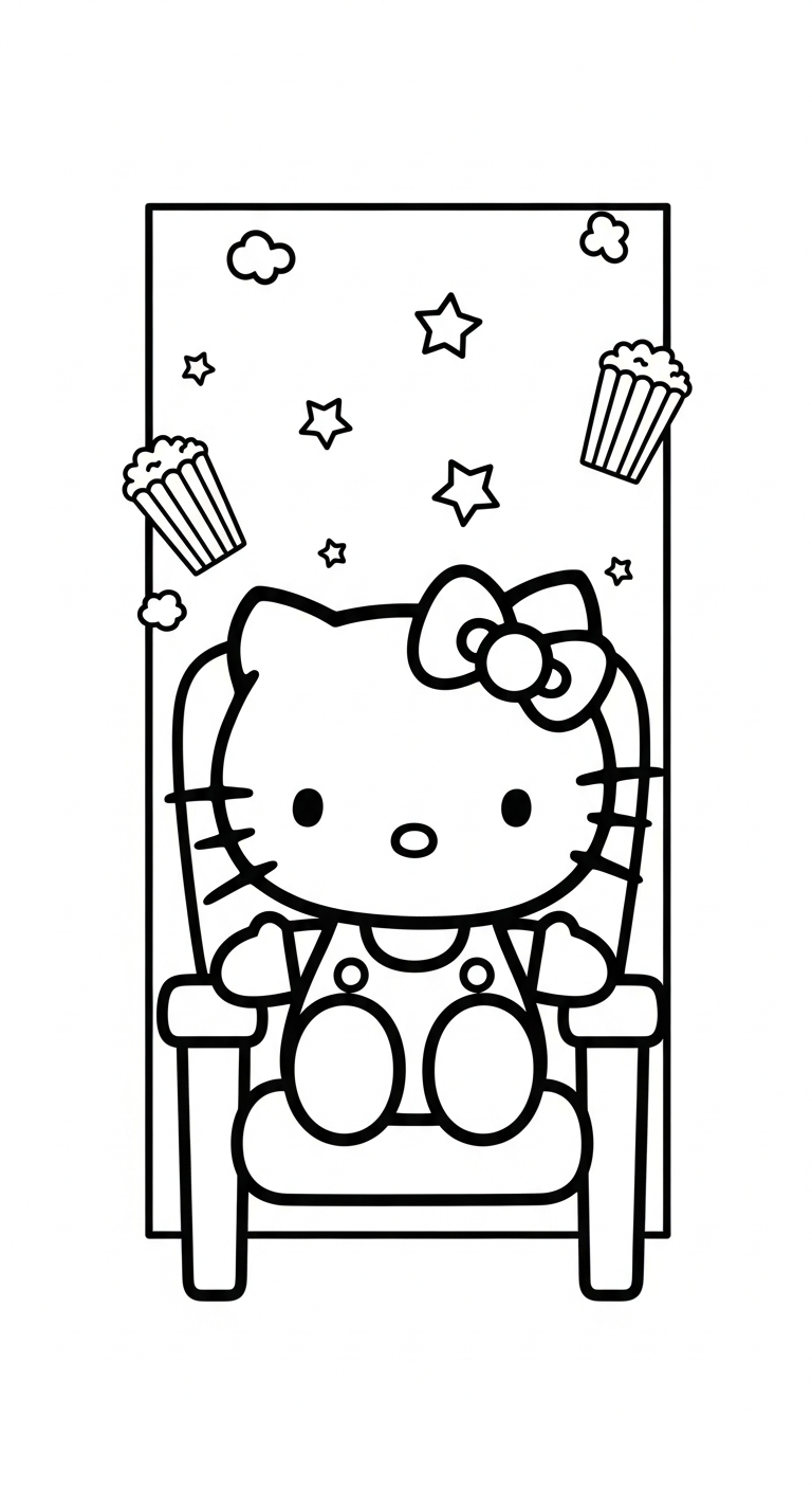 tranh tô màu Hello Kitty cho bé mới nhất
