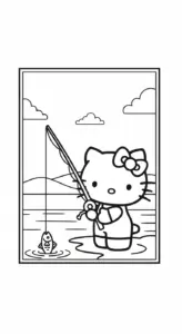 hình tô màu Hello Kitty pdf