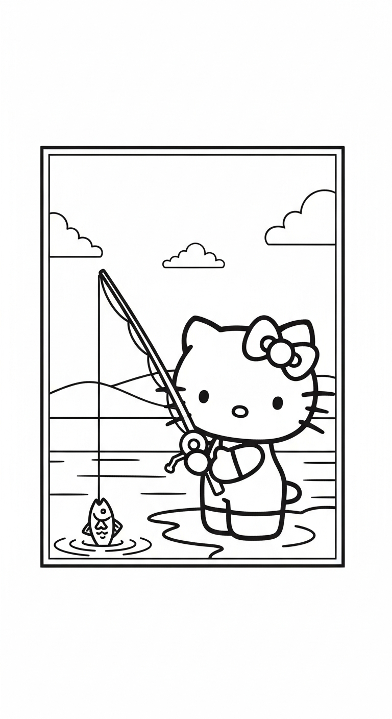 hình tô màu Hello Kitty pdf 1