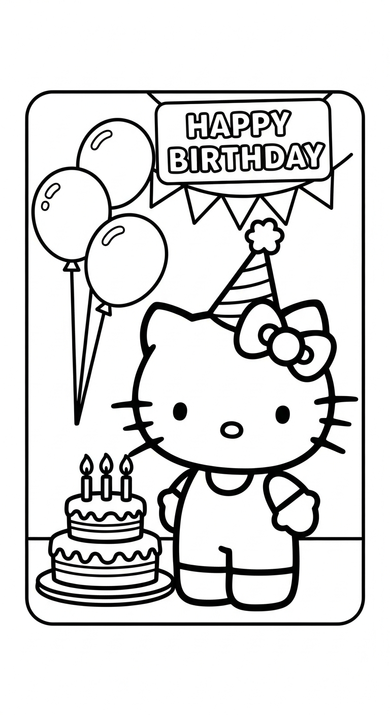 tải tranh tô màu Hello Kitty chất lượng cao