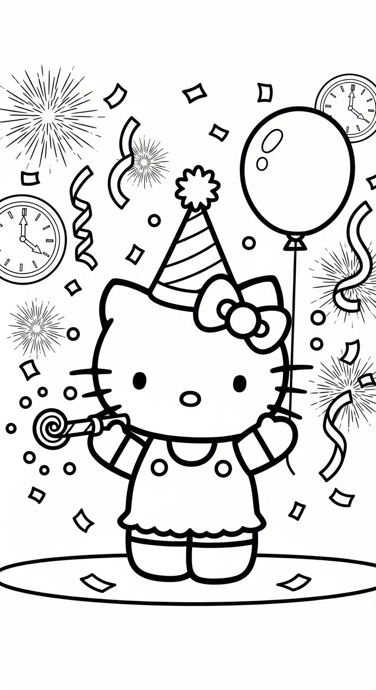 tải tranh tô màu Hello Kitty pdf