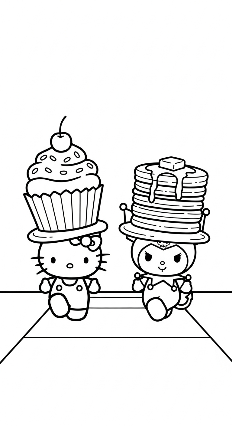 tải tranh tô màu Hello Kitty cho bé miễn phí