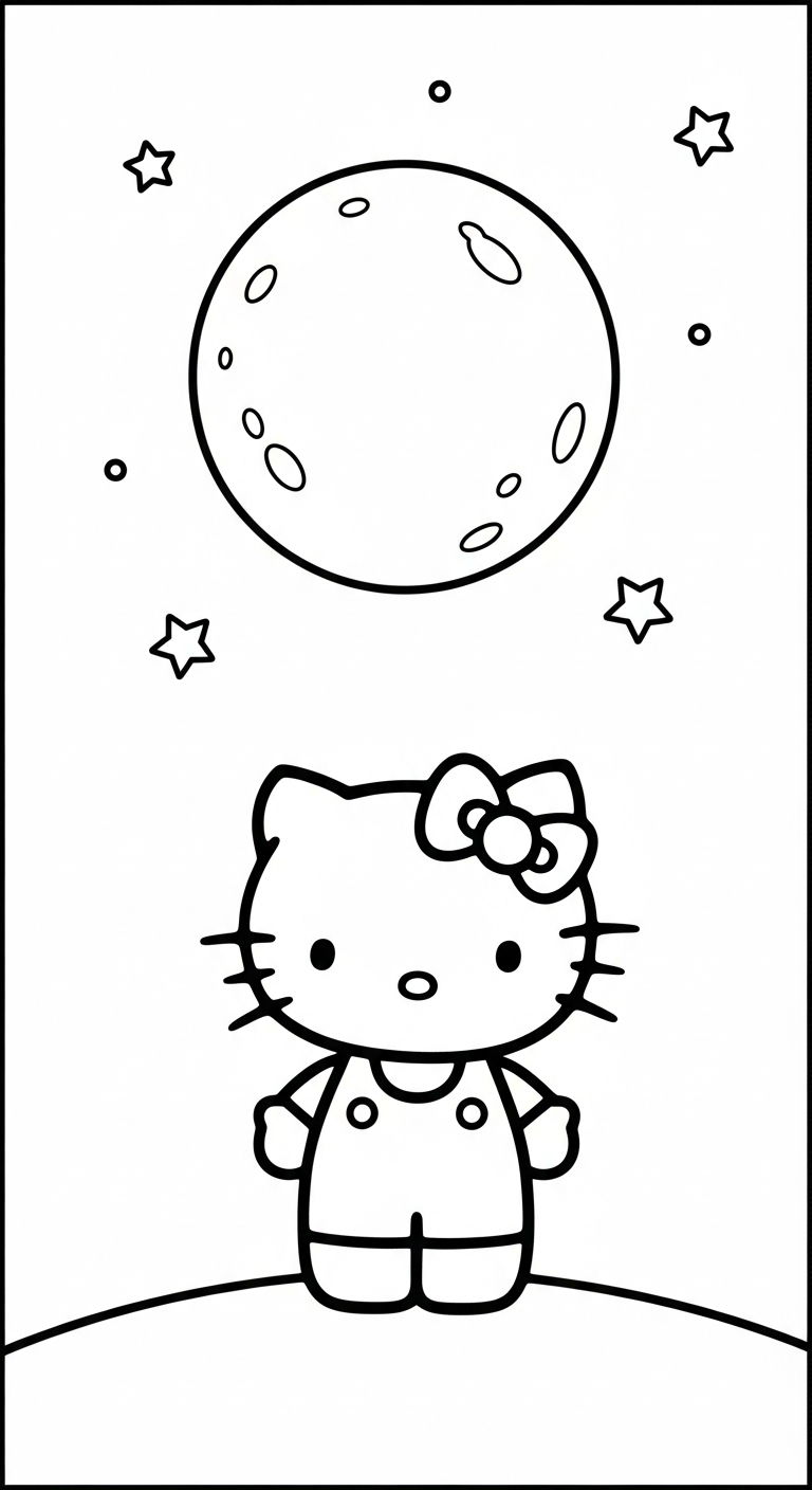 tranh tô màu Hello Kitty cho bé 3 tuổi 1
