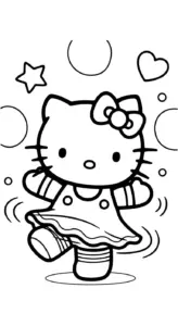 hình tô màu Hello Kitty tập tô