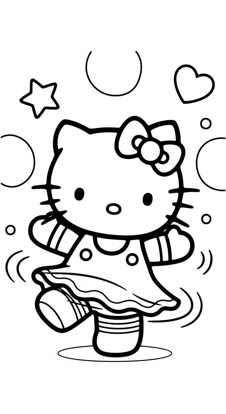 hình tô màu Hello Kitty tập tô 1