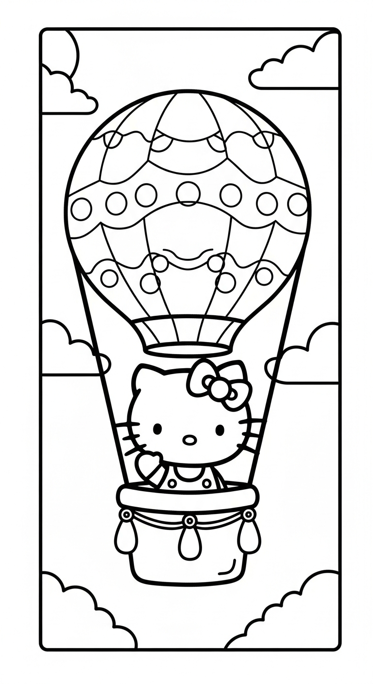 hình tô màu Hello Kitty miễn phí