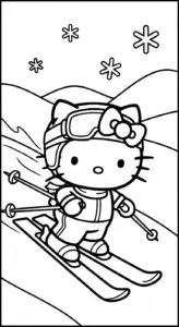 tải tranh tô màu Hello Kitty cho bé 6 tuổi