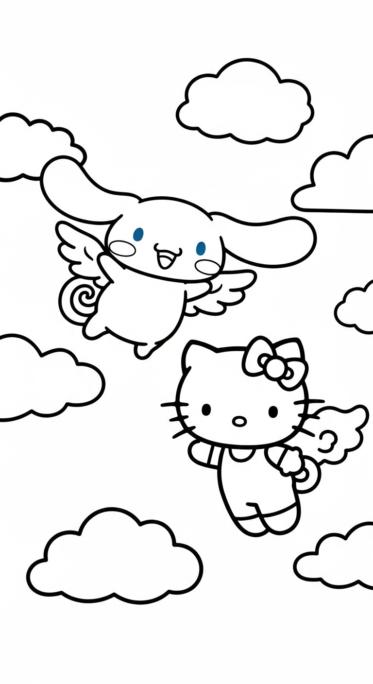 hình tô màu Hello Kitty tập tô