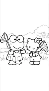 tải tranh tô màu Hello Kitty miễn phí