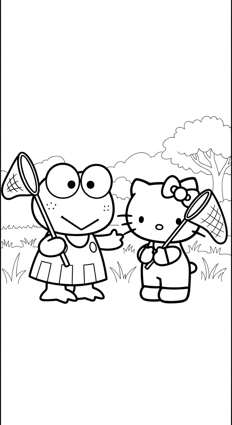 tải tranh tô màu Hello Kitty miễn phí