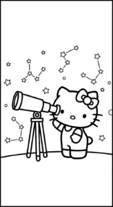 tải tranh tô màu Hello Kitty cho bé 3 tuổi