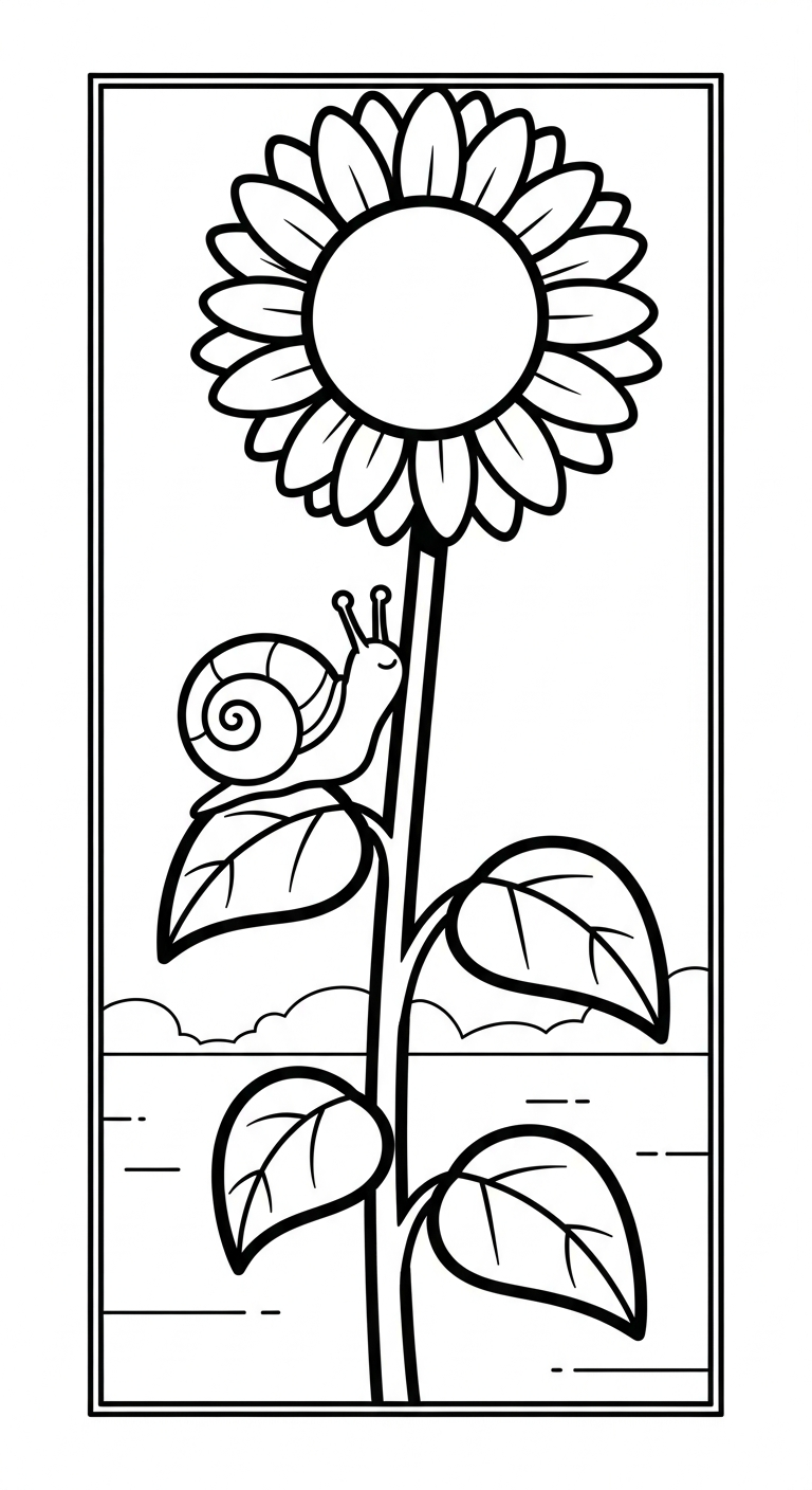 tranh tô màu Hoa hướng dương cho bé 1